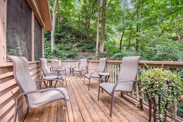 view of wooden deck