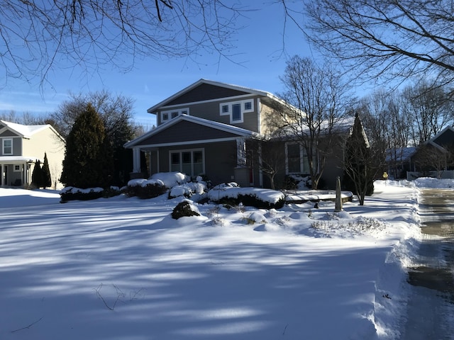 view of snowy exterior