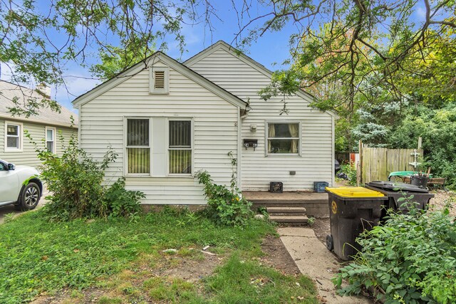 view of rear view of property