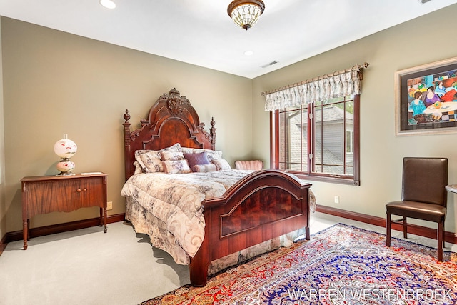 view of carpeted bedroom