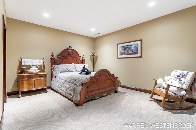 view of carpeted bedroom