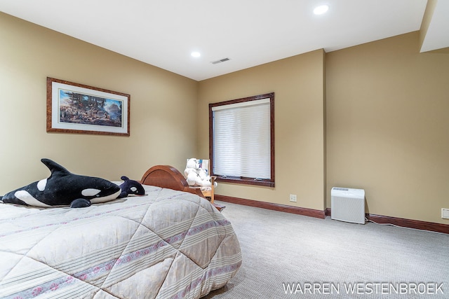 view of carpeted bedroom