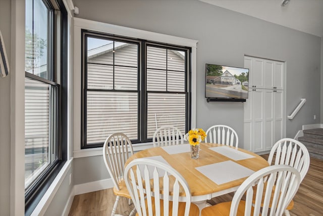 dining room featuring light wood-type flooring