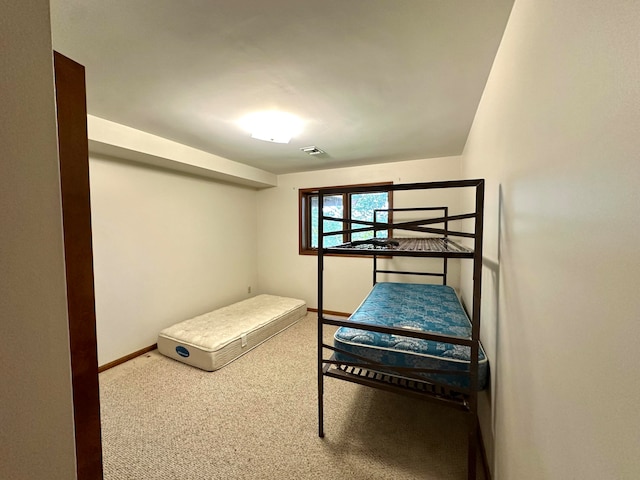 bedroom with carpet floors