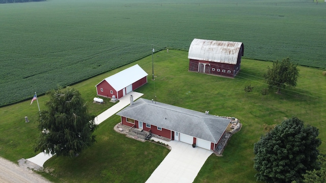 drone / aerial view featuring a rural view