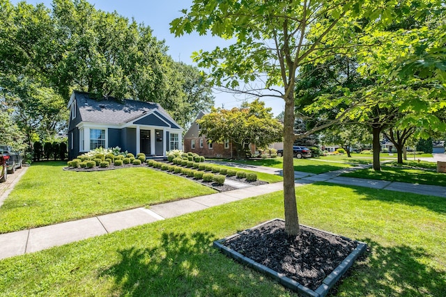 view of front of house with a front yard