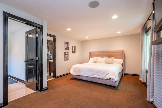 bedroom with carpet floors