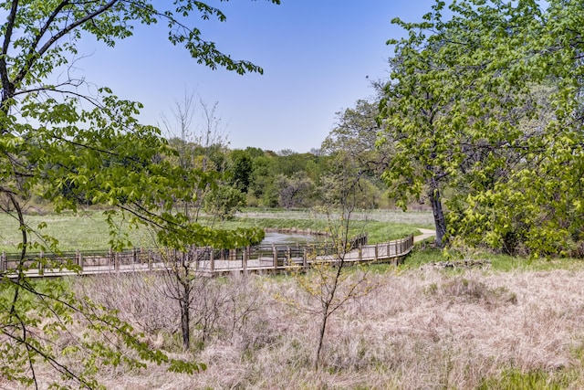 view of yard featuring a water view