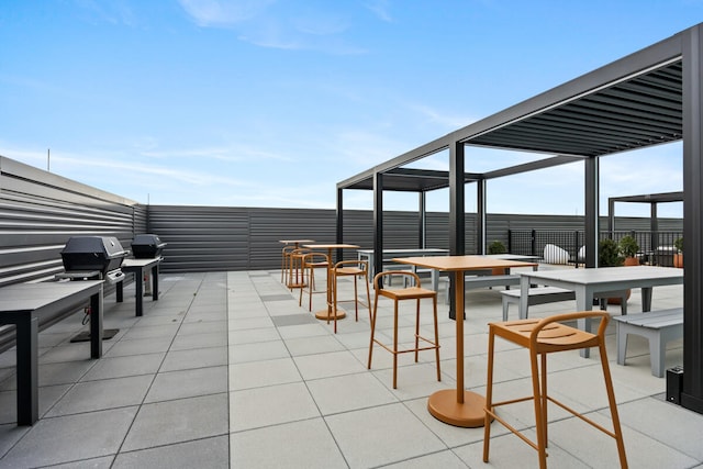 view of patio featuring area for grilling