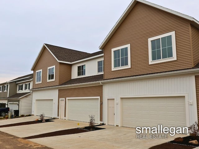 view of property with a garage