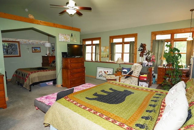 bedroom with carpet floors