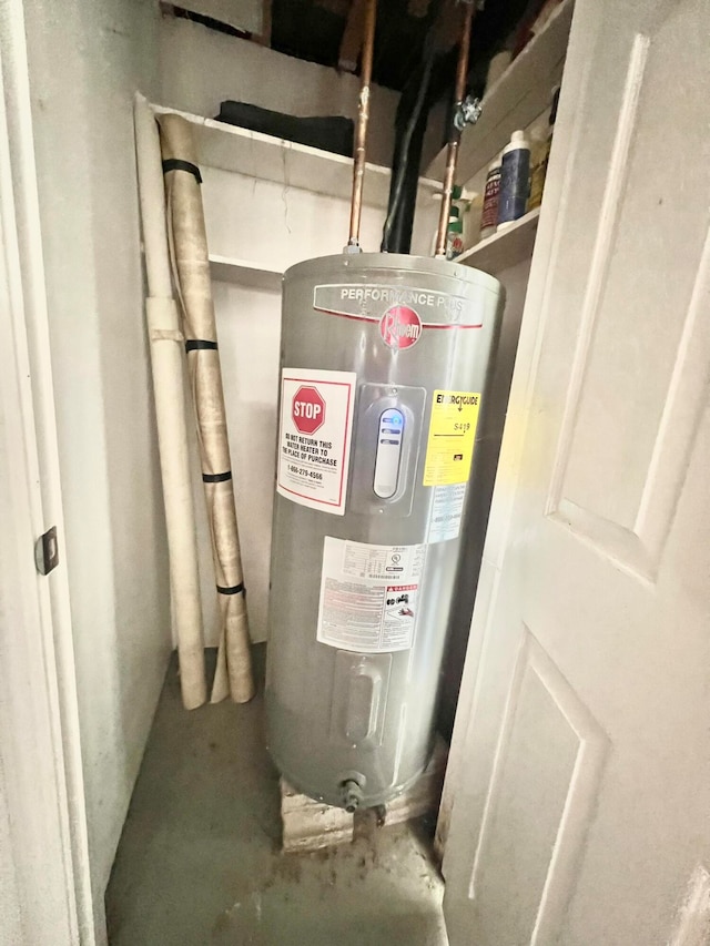 utilities featuring electric water heater