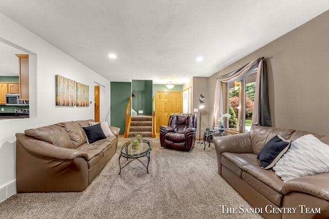 view of carpeted living room