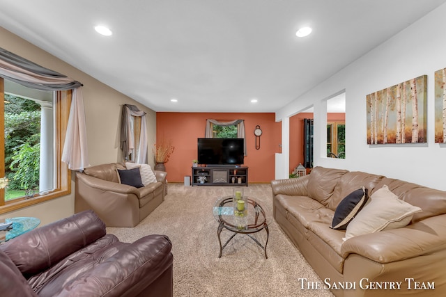 view of carpeted living room