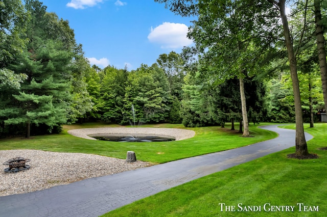 surrounding community featuring a yard