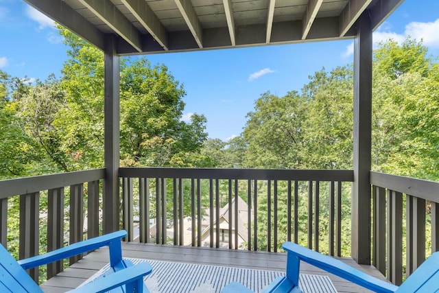 view of wooden terrace