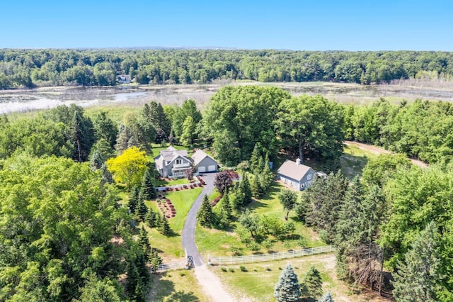 drone / aerial view with a rural view