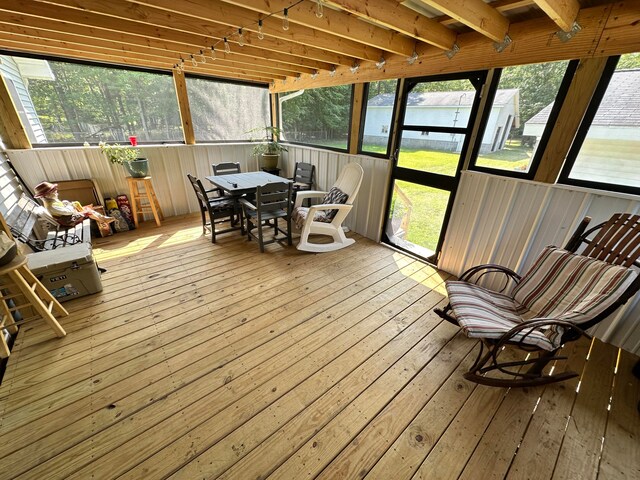 sunroom / solarium with a wealth of natural light