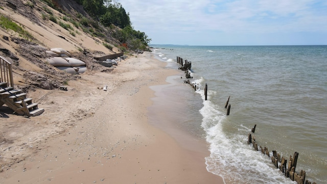 water view featuring a beach view