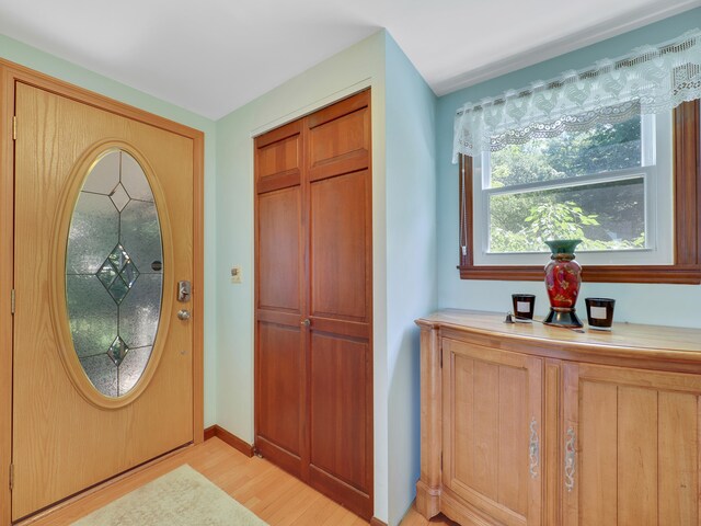 entryway featuring light wood-type flooring