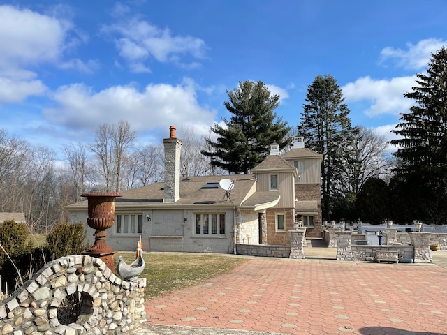 view of front of property with a patio