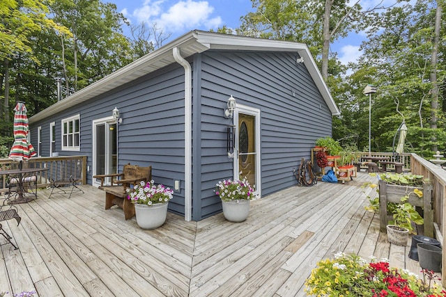 view of wooden deck