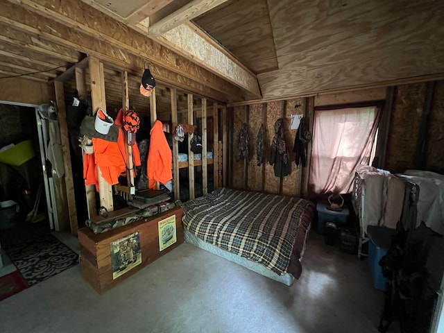 interior space featuring concrete floors