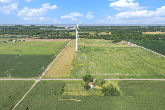 aerial view featuring a rural view