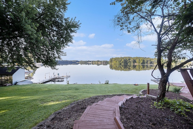 exterior space featuring a boat dock