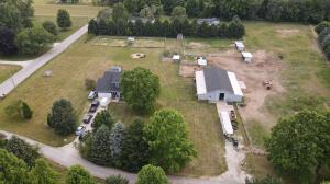 aerial view with a rural view