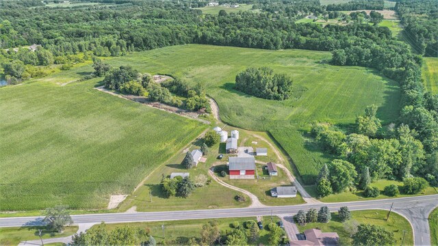 bird's eye view featuring a rural view