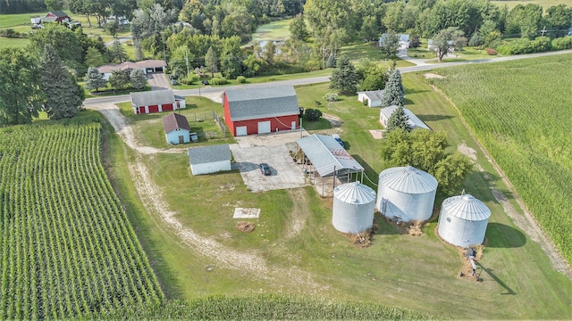 bird's eye view with a rural view