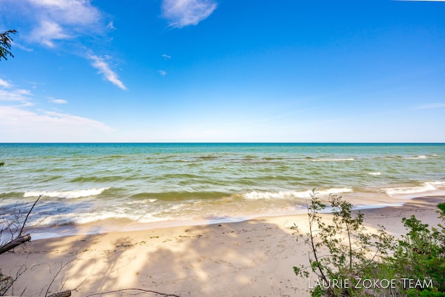 property view of water with a view of the beach