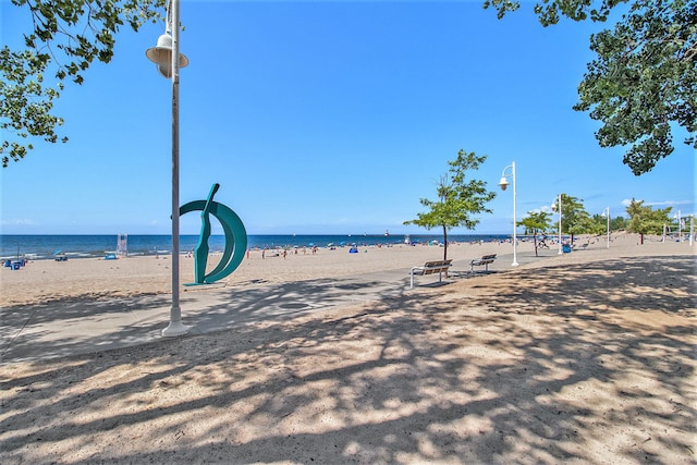 water view featuring a view of the beach