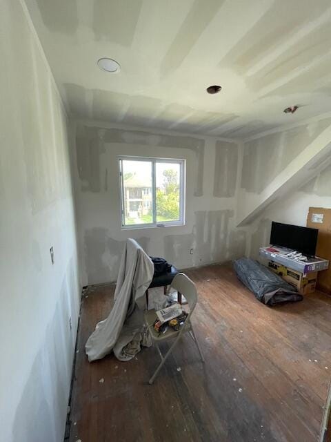 misc room with hardwood / wood-style floors