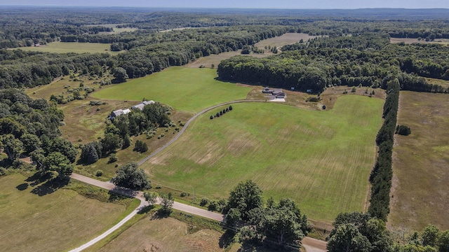 aerial view with a rural view