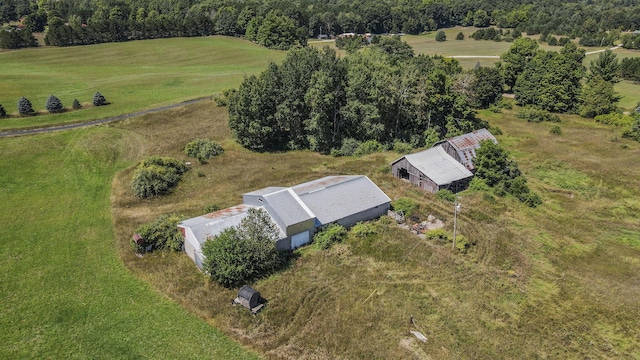 drone / aerial view with a rural view