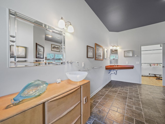 bathroom featuring vanity and tile patterned floors