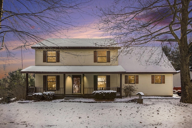 view of front of home with a porch