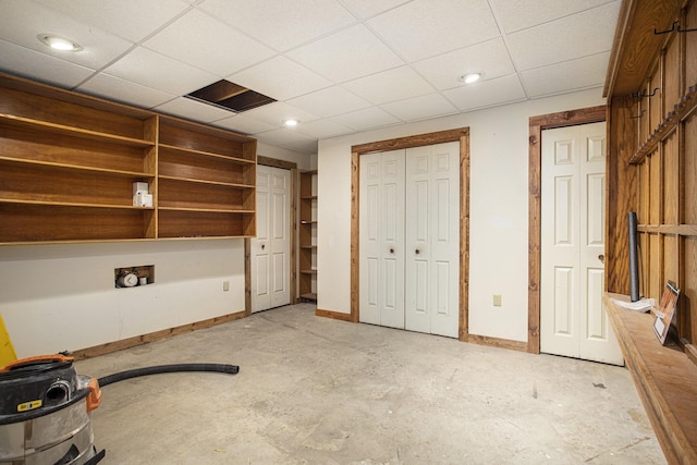 interior space featuring a paneled ceiling