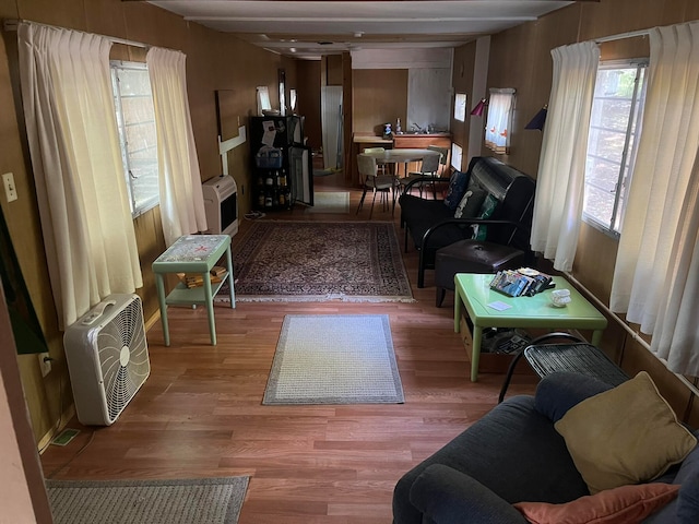 living room featuring hardwood / wood-style floors