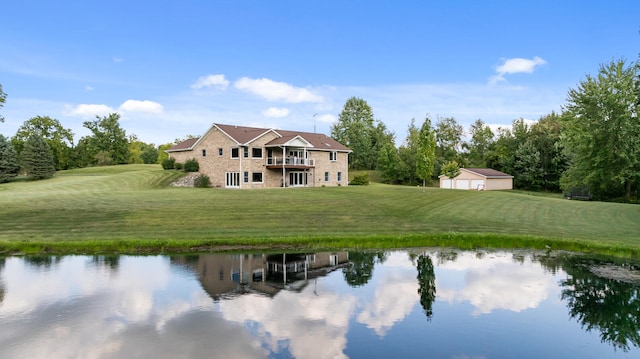 view of water feature with a rural view