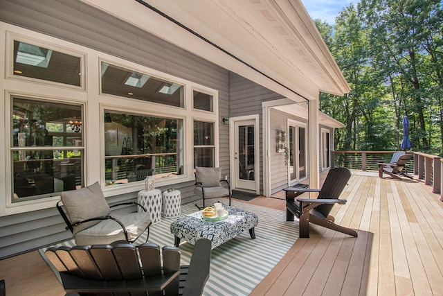 view of wooden deck