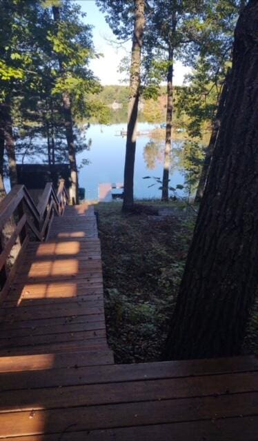 view of dock area