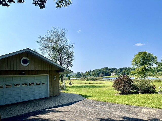 exterior space with a yard