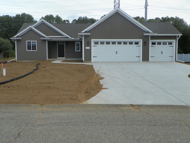 view of front of home featuring a garage