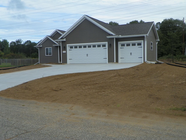 view of front facade with a garage