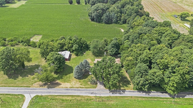 aerial view with a rural view