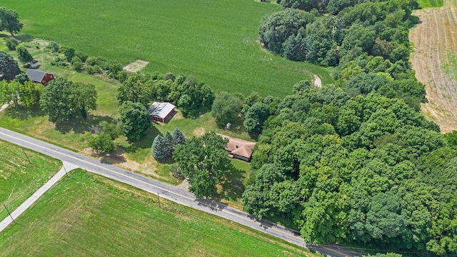 aerial view featuring a rural view