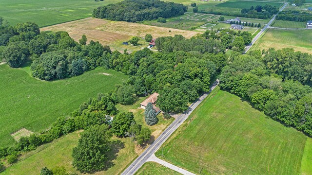 bird's eye view featuring a rural view